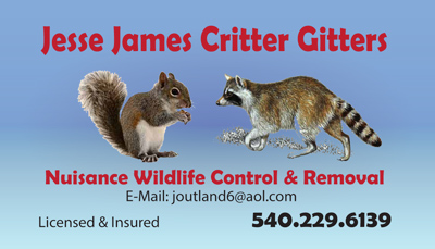 Jesse James critter gitters business card 400